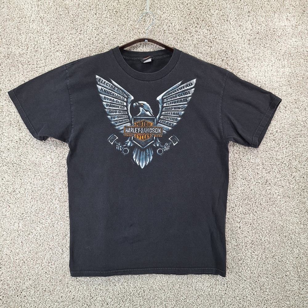 Harley Davidson T-Shirt Mens Large Black Cozumel Mexico Eagle Graphic Biker Y2K